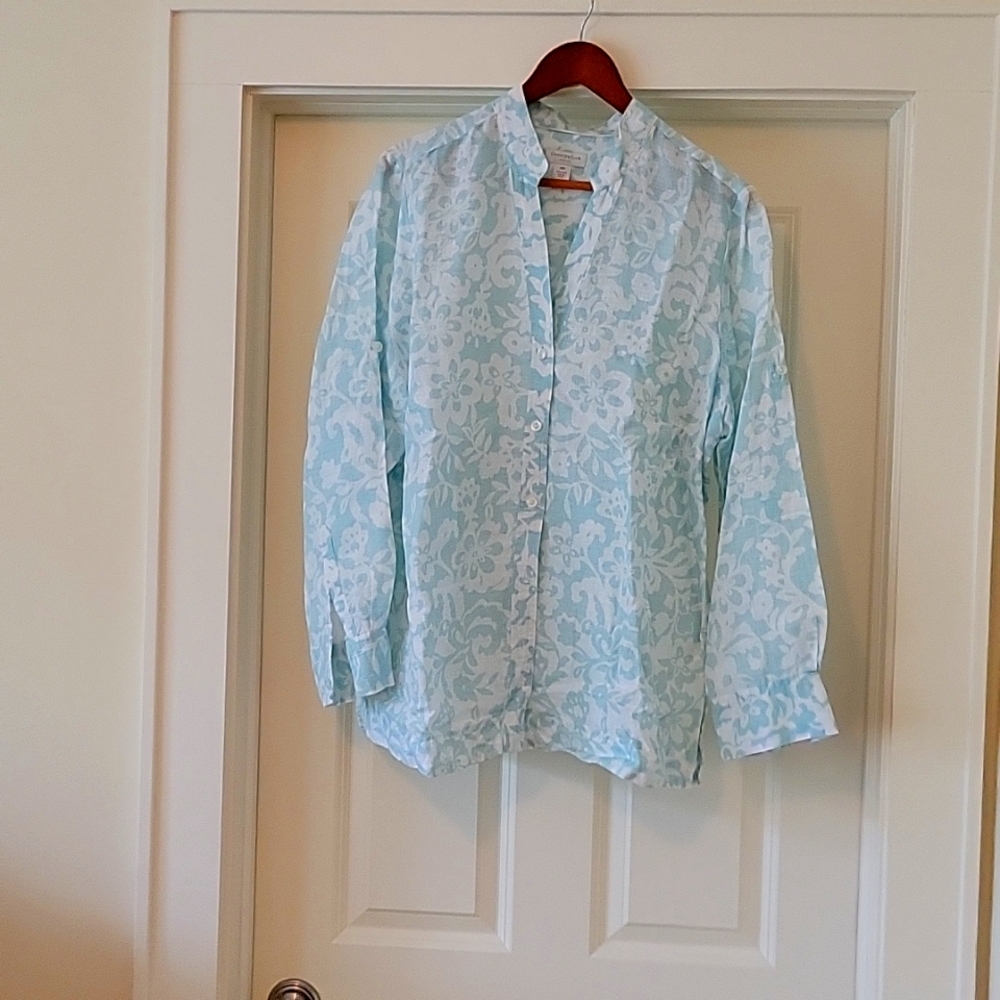 100% linen blouse